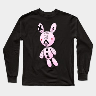 Pink Bunny Rabbit Doll Stitch Bandage Stitches Meiruko Lucky Charm Long Sleeve T-Shirt